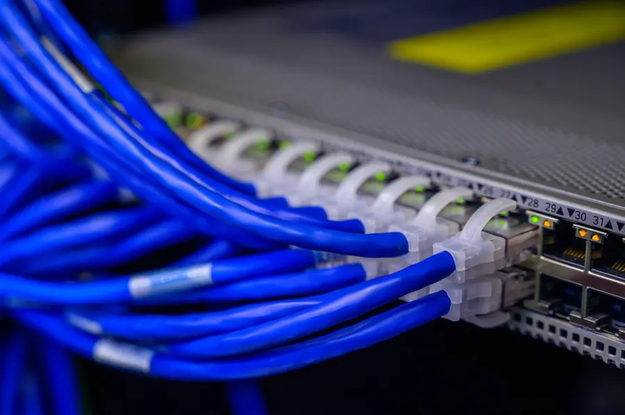 Network switch with structured cabling